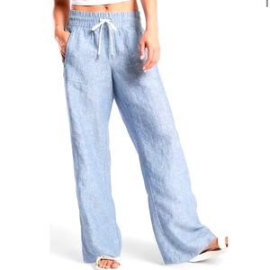 NWT Athleta Cabo Linen Wide Leg Pant